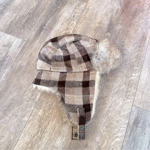 Carhartt Plaid Faux Fur Bomber Hat